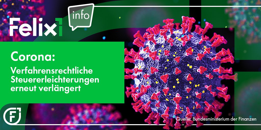 felix1_de's tweet image. Das BMF hat mit aktuellem Schreiben erneut verfahrensrechtliche Erleichterungen wegen der Corona-Pandemie verlängert!

👉 Zum BMF-Schreiben: bundesfinanzministerium.de/Content/DE/Dow…

#felix1 #info #infos #news #bmf #steuern #corona