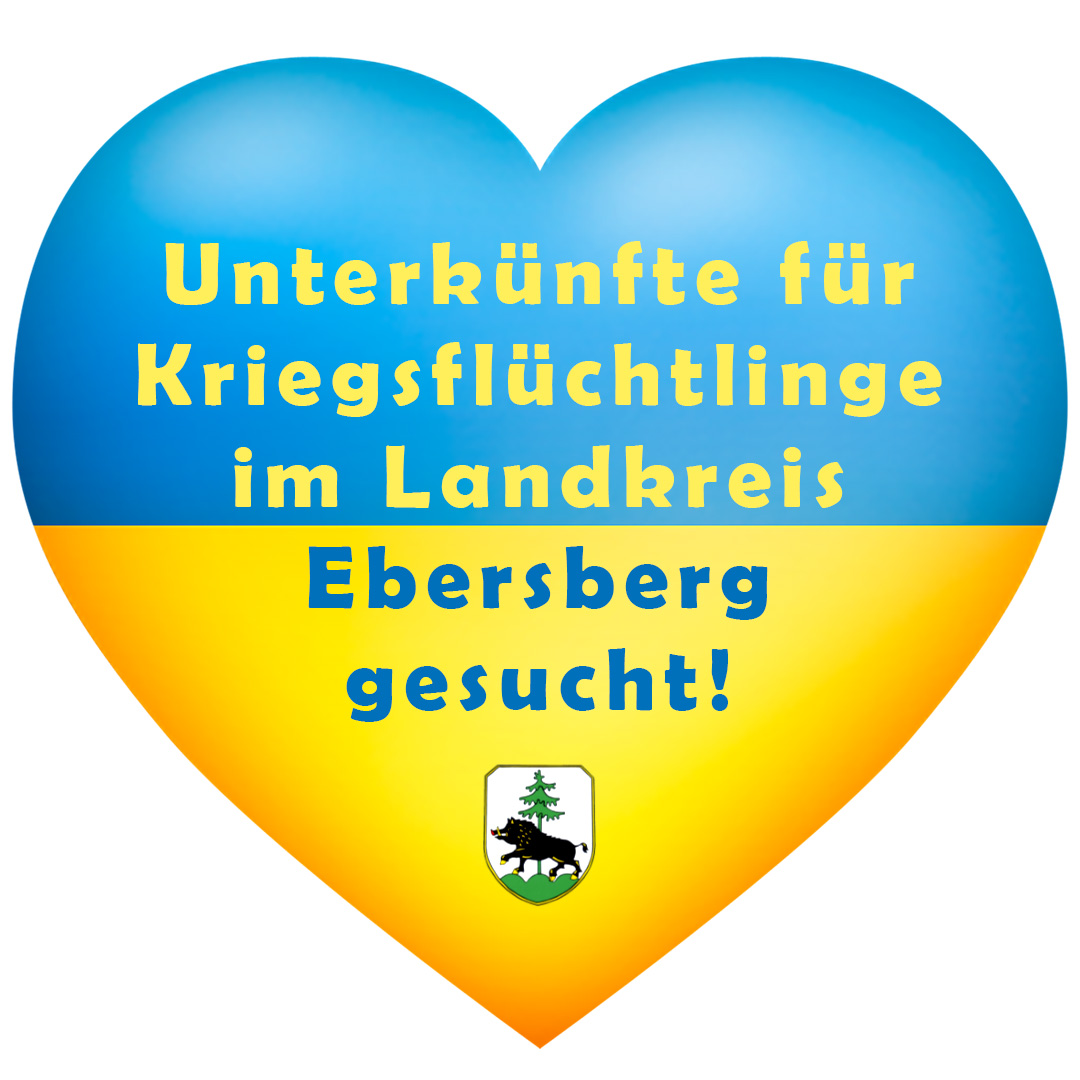 Der brutale Angriffskrieg in der Ukraine macht fassungslos. Der Landkreis Ebersberg bereitet sich darauf vor, Menschen, die vor den Kriegshandlungen in der Ukraine flüchten, bei uns aufzunehmen. Dabei können auch Sie uns unterstützen.