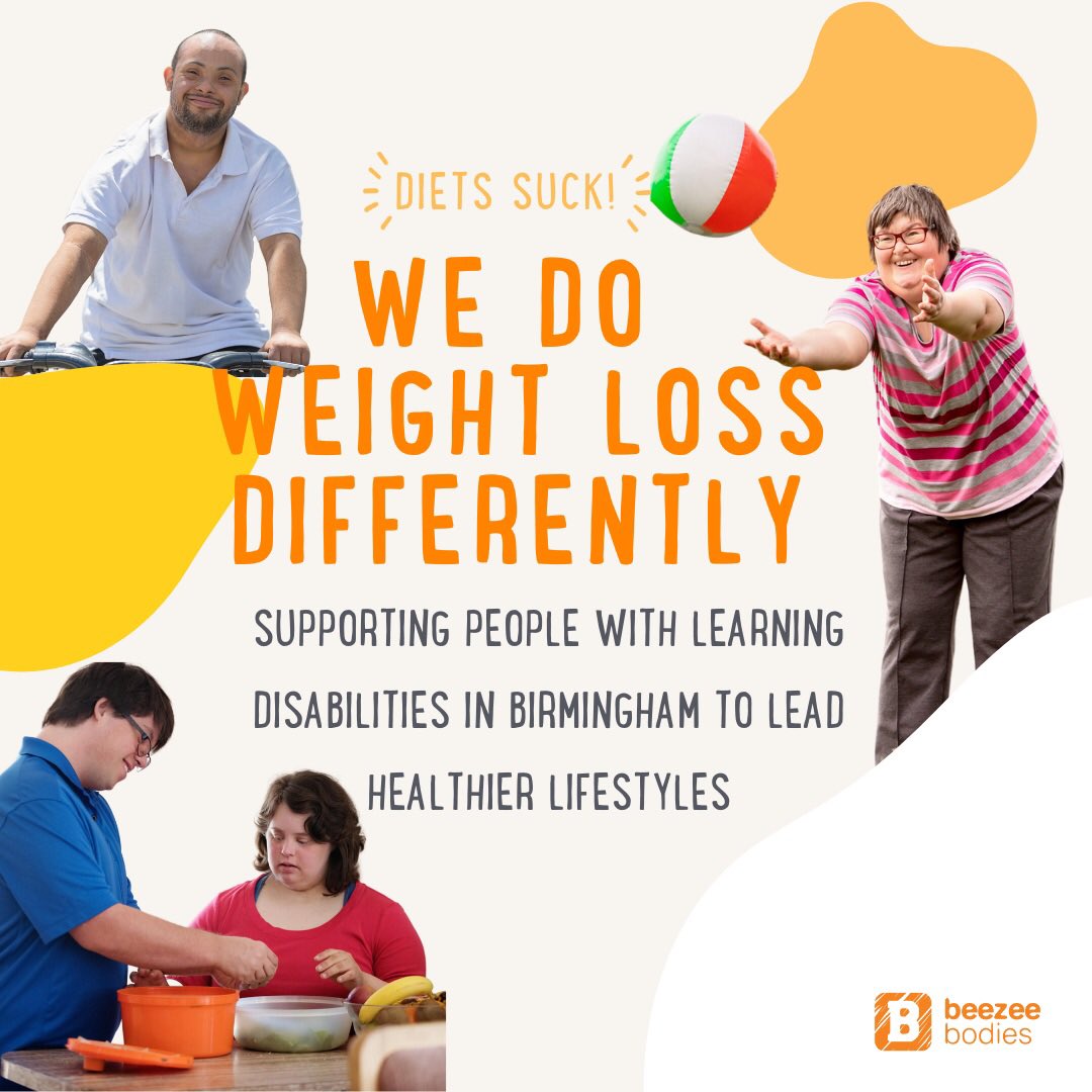 <a href="/DrJV75/">Justin Varney</a>  FREE weight management support for people with disabilities in Birmingham !

Visual impairment:
beezeebodies.com/vi

Physical impairment:
beezeebodies.com/pi

Learning disability:
beezeebodies.com/ld

📞 0330 818 6308

Pls RT 😊