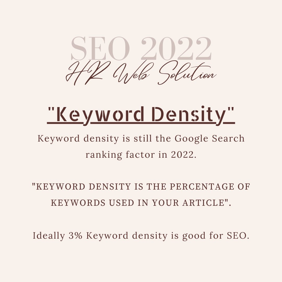 hrwebsolution's tweet photo. Keyword Density is still the Google Search Ranking factor in 2022.

Full article here - https://t.co/gVwp9BDVBC

#google #seo #digitalmarketing #googlesearch #ranking #websites #websiteservices #websiteseo #hrwebsolution https://t.co/A4KZK49EBA