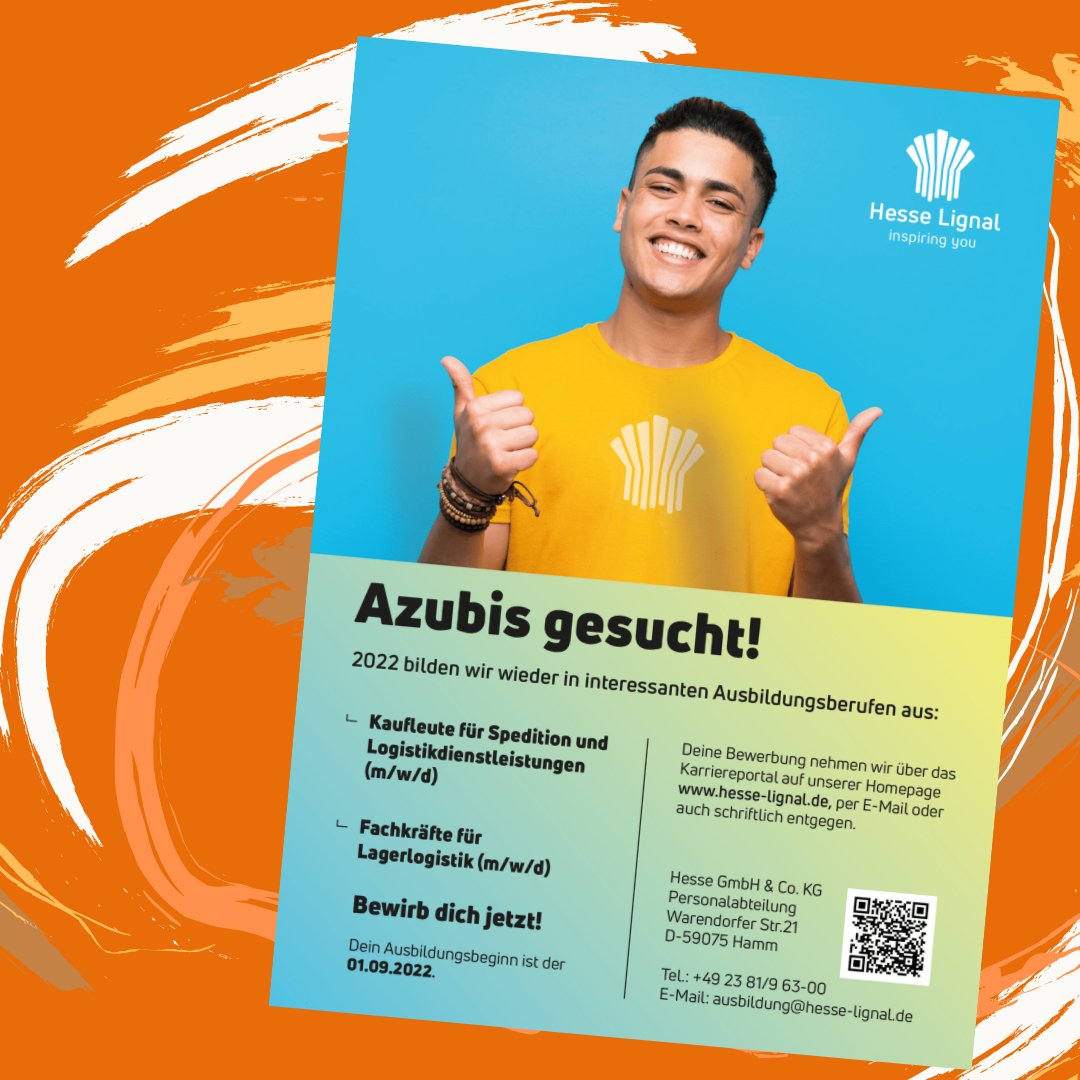 Starke Azubis finden? Keine leichte Aufgabe. Damit viele junge Menschen auf das bunte Ausbildungsangebot der Firma Hesse Lignal aus Hamm (Westf.) aufmerksam werden, hat livewelt sie unterstützt. 
#livewelt #agentur #owl #gütersloh #marketing #anzeigen #werbung #anzeige #creation