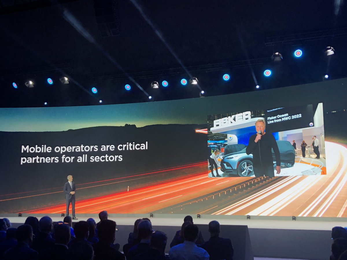 How mobile connectivity is enabling #ClimateAction – @HenrikFisker of @FiskerInc joining @MatsGranryd in the opening keynote, during the European reveal of the #FiskerOcean #innovation #CleanFutureForAll