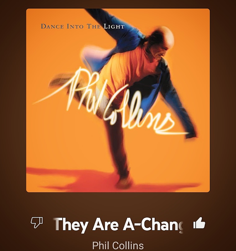 Radio_Eclecticc's tweet photo. This one is a bit of hope for me these days.

#PhilCollins / #TheTimesTheyAreAChangin / #TheWheelsStillInSpin

https://t.co/GrwAss2XU2 https://t.co/E1860yKv9C