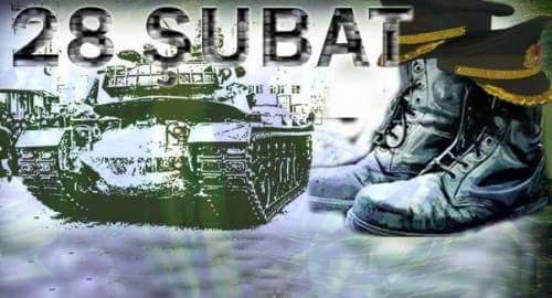 Partimiz,okullarımız kapatıldı, evlerimize baskınlar yapıldı,  vakıflarımıza,derneklerimize el konuldu..
*
İşkence edildik, tutuklandık, hapsedildik ama yılmadık, yılmayacağız.
*
#28Şubat darbesini , darbeyi yapanları ve taşeronlarını asla unutmayacağız, asla affetmeyeceğiz.