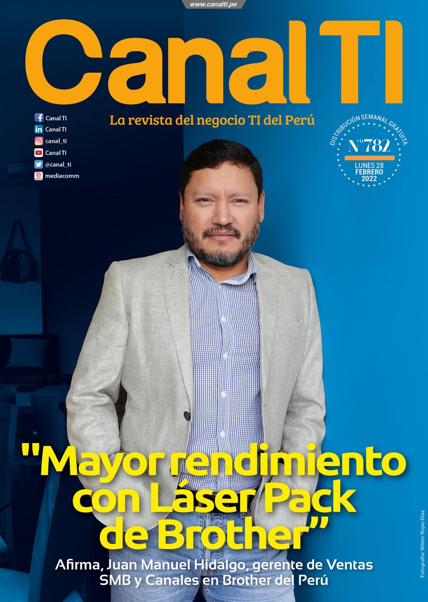 #EnPortada “Mayor rendimiento con Láser Pack de Brother”

Canal TI edición 782 del lunes 28 de febrero de 2022 

Visita Canal TI en canalti.pe
#CanalTI #LaRevistadelNegocioTIdePerú