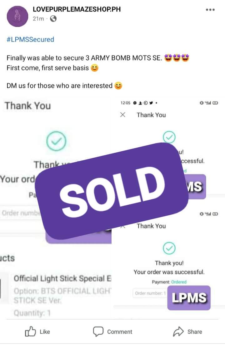 Lovemaze062221's tweet photo. #LPMSUpdate
❌❌❌SOLD ALL 3 MOTS SE❌❌❌
Thank you for your thrust 🙏🙏
Borahae 💜💜💜
Still open for pre-order and reservation once mg-open ulit s Weverse.
Just DM us😊 https://t.co/eBQIkRRVCJ