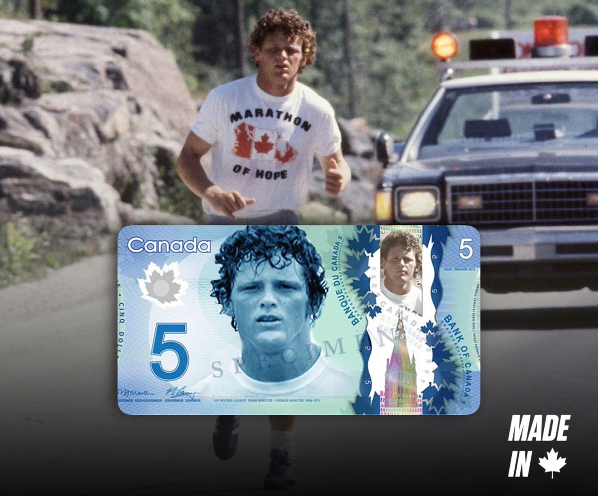 MadelnCanada's tweet image. Terry Fox among notable Canadians on shortlist for new $5 bill. 🇨🇦

Do you think this should happen? 🤔