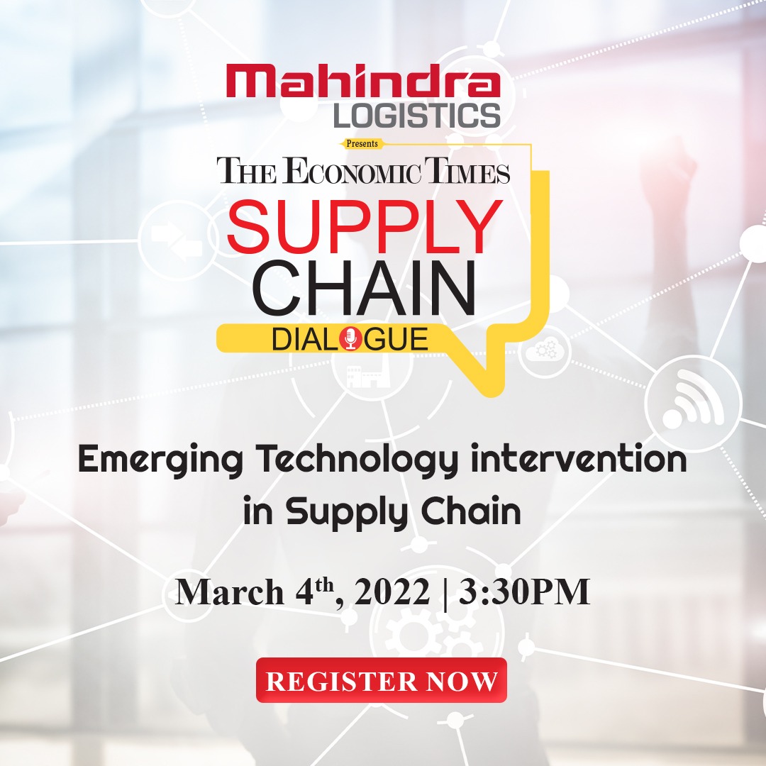 Mahindralog_MLL's tweet photo. Mahindra Logistics presents The Economic Times -Supply Chain Dialogue on Emerging Technology intervention in Supply Chain | 04 March 2022 | 3:30 PM. Join the webinar to engage with industry experts https://t.co/QjuhyD4UZh

#logistics #supplychain #technology #webinar https://t.co/F15l10rS9J