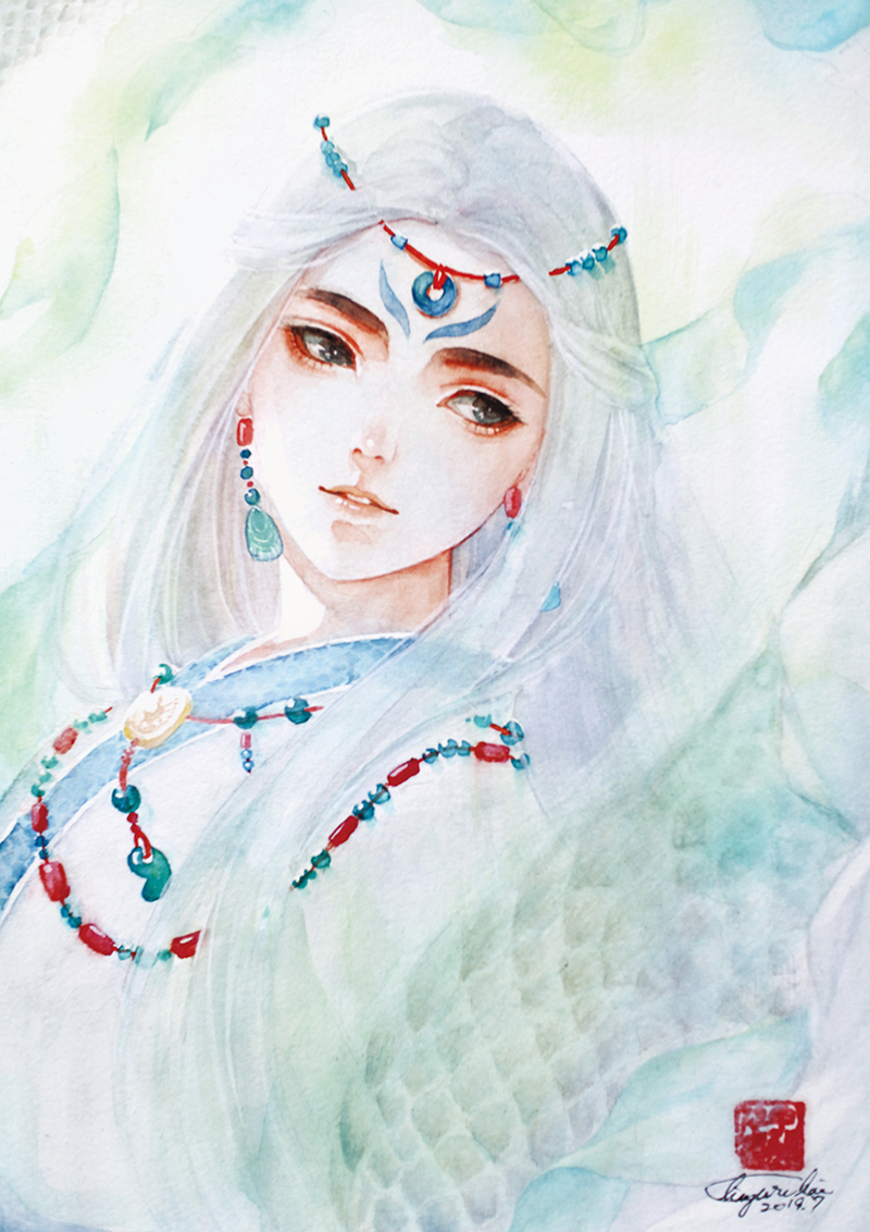 陶彩画 「瀬織津姫」 – 草場一壽工房 Museum Shop 草場一