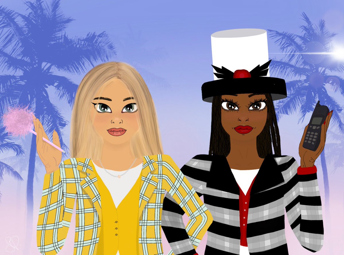 Here’s my #fanart for <a href="/90sbabesnft/">90s Babes</a>!! This was funnnn 💕 #90sbabes #clueless #NFTartist