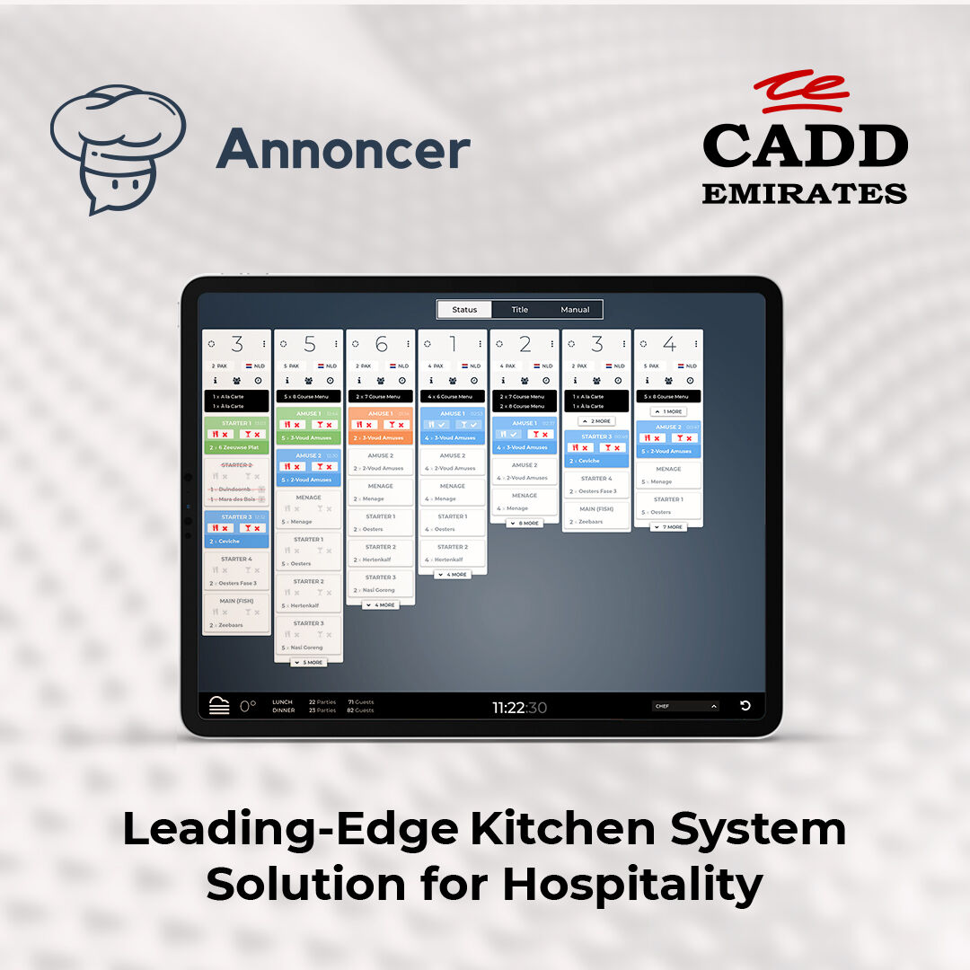 EmiratesCadd's tweet image. #Announcer is an advanced #kitchensystem solution that will help you achieve service excellence by:
•            Delivering better and consistent quality
•            Providing detailed information about your tasks
•            Enabling guest history