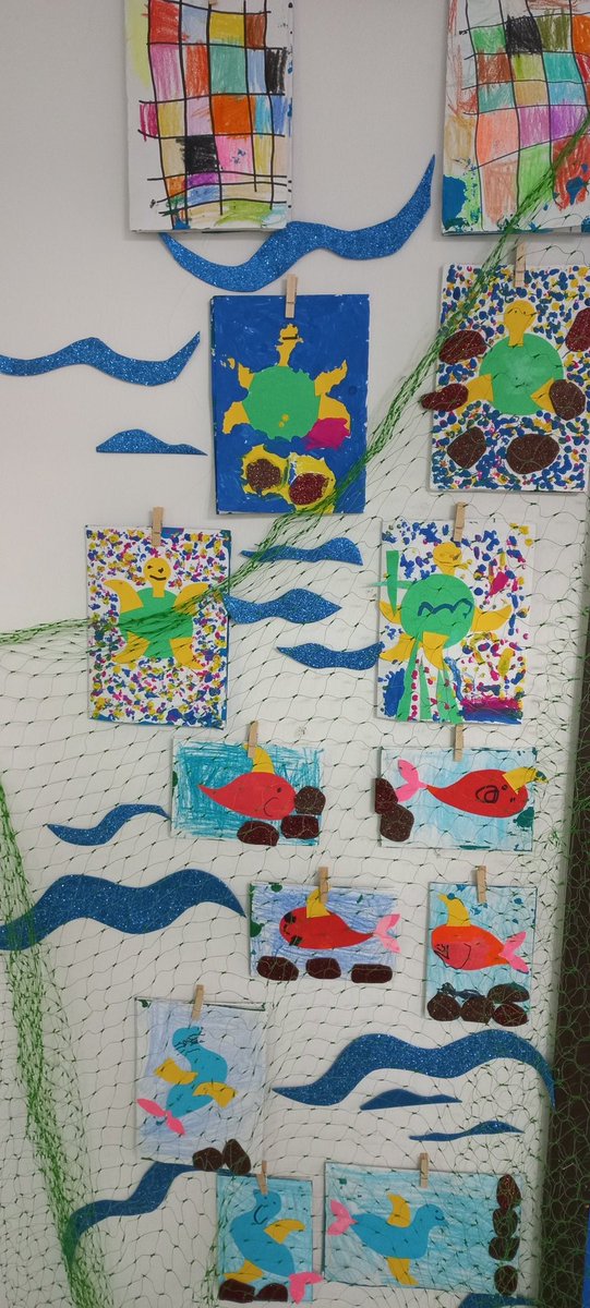 CStockwell_'s tweet photo. Global Goals Project- Life below Water! EYFS have created zig zag animal books and have created a story board for an e book. Save our oceans! @SDGsForChildren #globalprject @MrsHaltomENL @EyfsTbs https://t.co/FcKNsm8Q0O