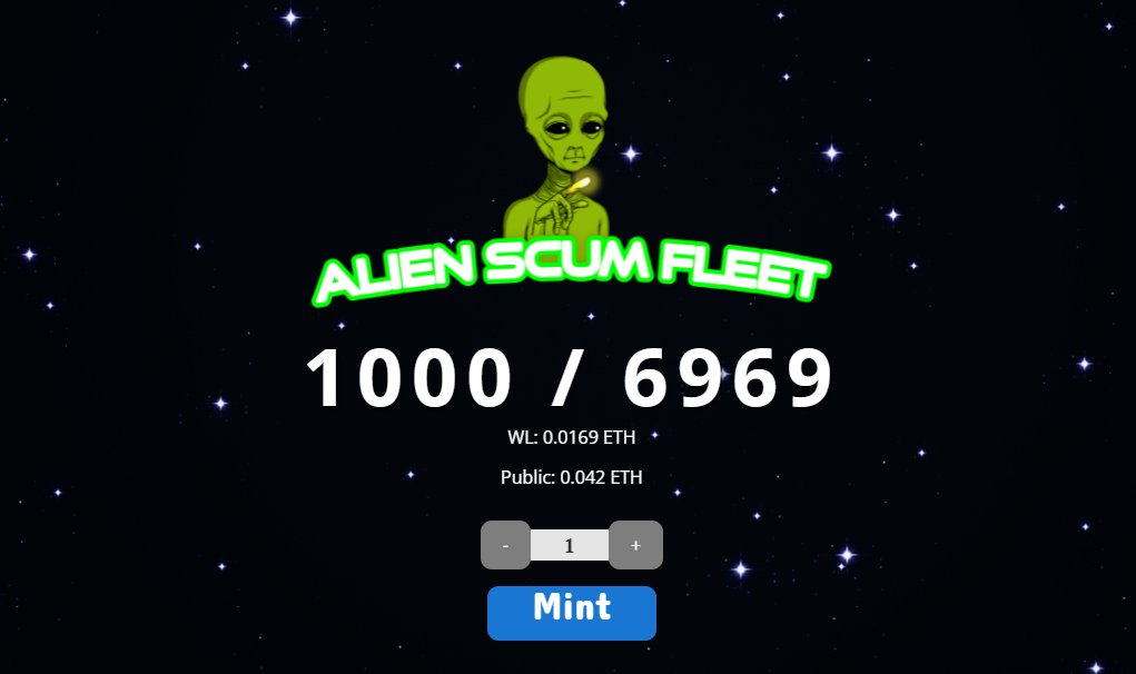 alienscumfleet's tweet photo. 1,000 ALIENS MINTED 👽❤️‍🔥

Minting now on https://t.co/aIvCSfW9Wy

#SLATT https://t.co/67zf8xhY1G