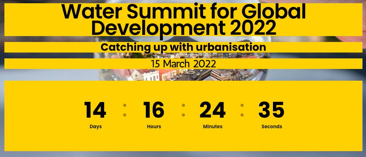 15 mrt - Water Summit for Global Development 2022 h2owaternetwerk.nl/wateragenda/wa…