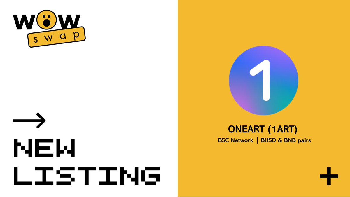 Wowswap_io's tweet image. 🎨 #1ART Listing Announcement 🎨

Trade #1ART by @art_wallet with 5x leverage on WOWswap 

😎No KYC
🤪Simple as a Pancakeswap trade
📈Up to 5x leverage

👉Trade on wowswap.io
👉Refer a friend &amp;amp; earn up to $100,000 USD wowswap.io/reward-account

#BSCGems  #DeFi #BNB