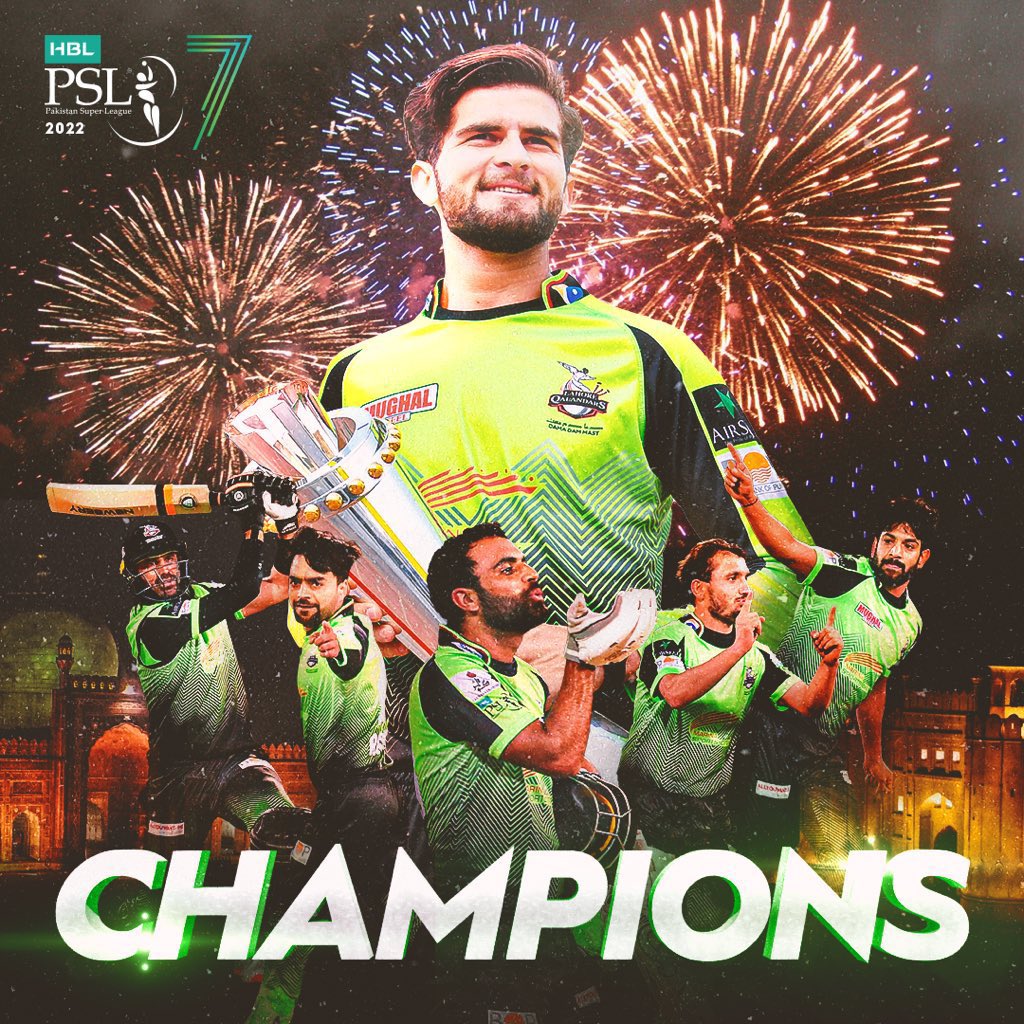 Congratulations #LahoreQalandars on winning #PSLFinal2022 #PSL7