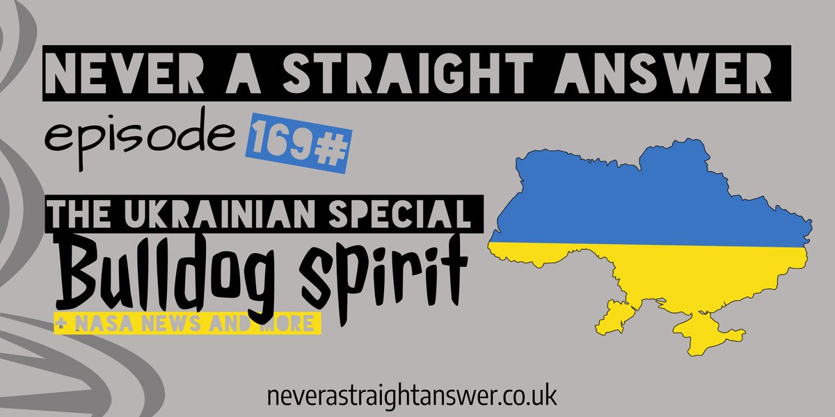 New episode 

169# The Ukrainian Special | Bulldog Spirit  

This weeks episode has been replaced so we can take a look at the building crisis in the Ukraine.  

#NASA #Ukraine #Eurovision #WW3 #PutinWarCriminal 
 
Apple
podcasts.apple.com/us/podcast/169…

Spotify
open.spotify.com/show/0noBaIL4C…