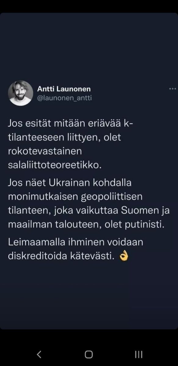 CpTheorist's tweet photo. Jos ei muutoin hoksaa miten asioita kannattaisi lukea, on katsoa tätä jo tutuksi tullutta koulukiusaamista, jossa maahanmuutto-, ilmasto- ja koronakeskusteluista voimme ammentaa malleja.
Tämä pro-NATO ja pro-Ukraina keskustelu on saavuttanut idiotismin lakipisteen.

Mitä mieltä? https://t.co/dtTACXE4JZ