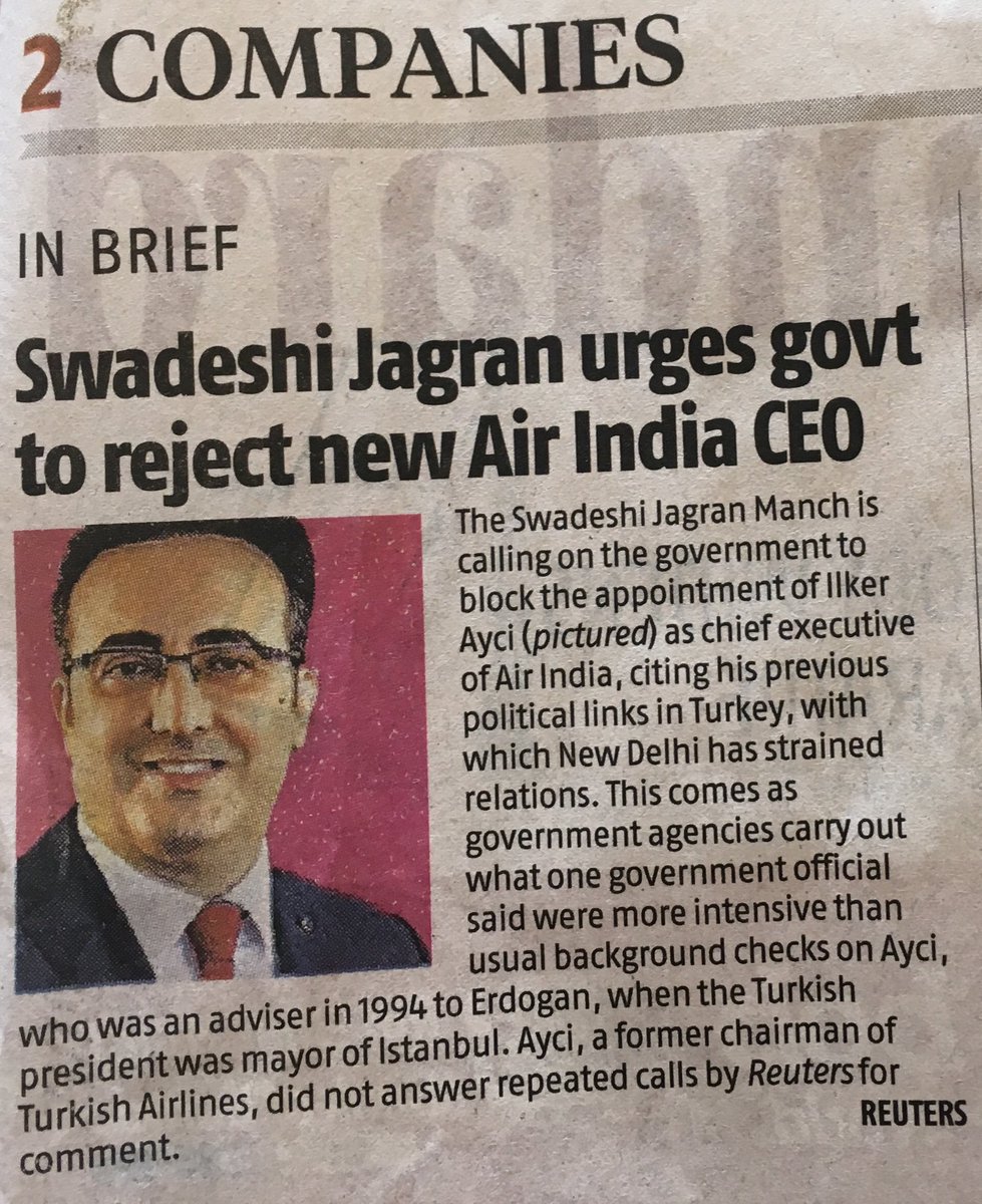 #AirIndia

@RNTata2000 #TataSons #Chandrasekaran 
Respected Sirs,

Revered Sri J N Tata pioneered 🇮🇳industry with TISCO & TajMahal Hotel👍

Bharat Ratna Sri JRD Tata promoted TataAirways that became #AirIndia,now Tata Enterprise👍 

PplOfIndia want an Indian new #AirIndiaCEO 👍🙏