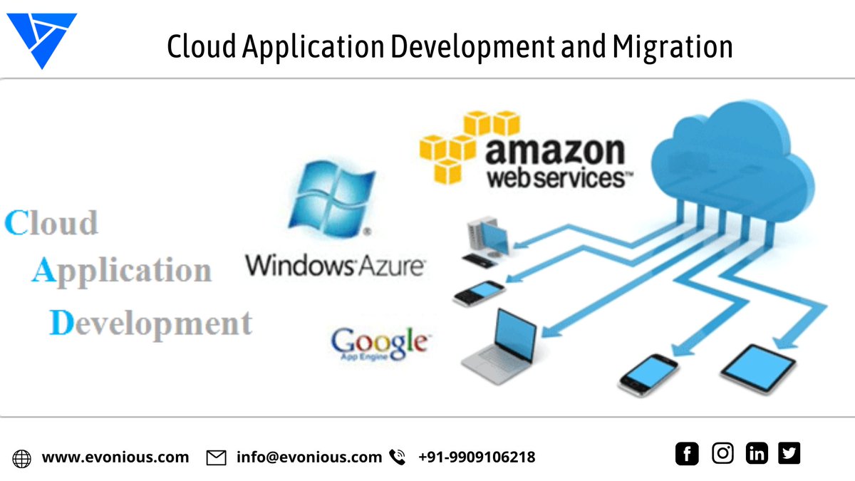 EvoniousI's tweet photo. #Evanious is a company specializing in #cloud-based application development. 
We provide solutions for cloud platforms such as #Windows #Azure, #Amazon EC, Google App Engine, etc. Contact Us: https://t.co/cmmA3xbdQD

#cloudapplication #cloud #cloudcomputing #saas #solutions https://t.co/oSl8UxKhvC