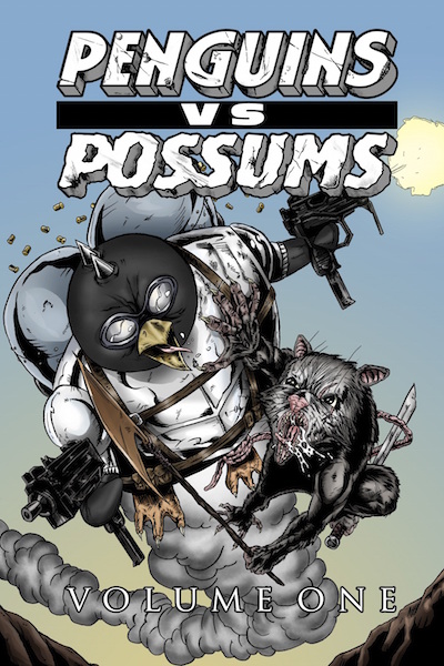 pvpcomic's tweet photo. The ENTIRE @pvpcomic #ComicBook saga is available in print at @Fanbase_Press! #Penguins #Possums #PenguinsVsPossums #ChooseASide #Comics #CreatingFandoms #IndieComics #cXSubmit #Comics https://t.co/7hxZv9mpCB https://t.co/wlkRJZNoeH