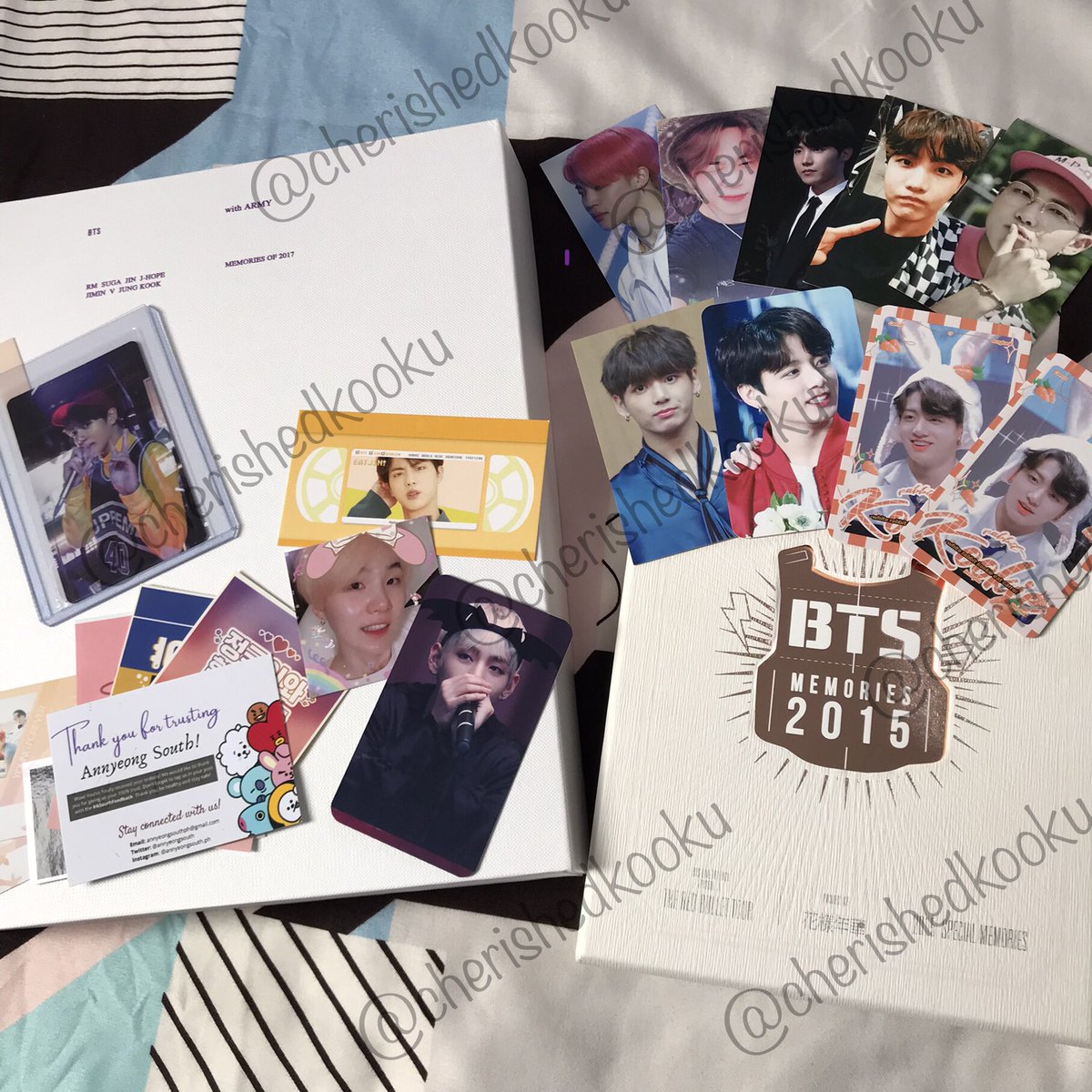 cherishedkooku's tweet photo. Got these from @AnnyeongSouth 😍 Thank you for ensuring that I’d receive them well despite the delays. Excited for my other items. 💜 Thanks for the freebies!  #ASouthFeedback https://t.co/O4S1MFUyM6