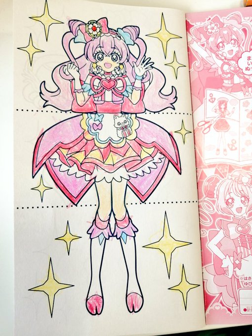 プリキュア塗り絵のtwitterイラスト検索結果