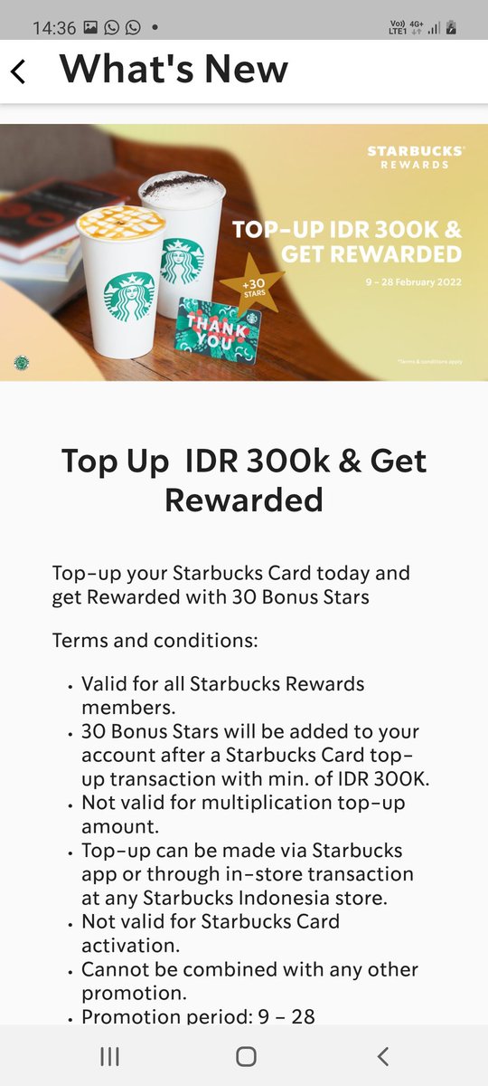 fardhani88's tweet photo. @SbuxIndonesia dear admin, nanya doNg.
Saya ikt pRoMo terlampir.
Sdh top up, tapi star g nambAh.
Udah 10hari ini.
Gmana doNg min?
Tq. https://t.co/267Y6PVXNX