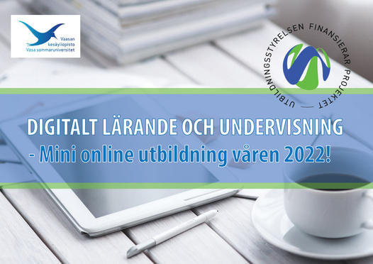 Hej! Ännu hinner du med på Digitalt lärande och undervisning - Mini online utbildningen våren 2022!

Vill du lära dig genomföra och planera undervisning online?

Kursen är AVGIFTSFRI. 

Läs mer och anmäl dig här: tinyurl.com/7nve4tkz