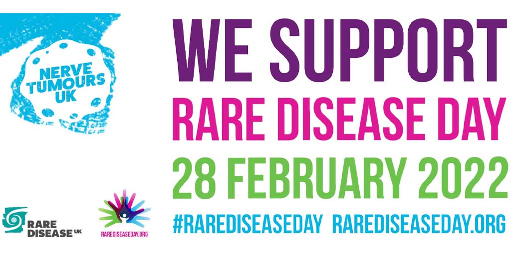 Nerve Tumours UK are supporting #RareDiseaseDay 2022

Thank you to the @GeneticAll_UK for their work throughout the year

#RareisStrong #RareisProud #RareisMany #RareDiseaseDay2022 #NFAwareness