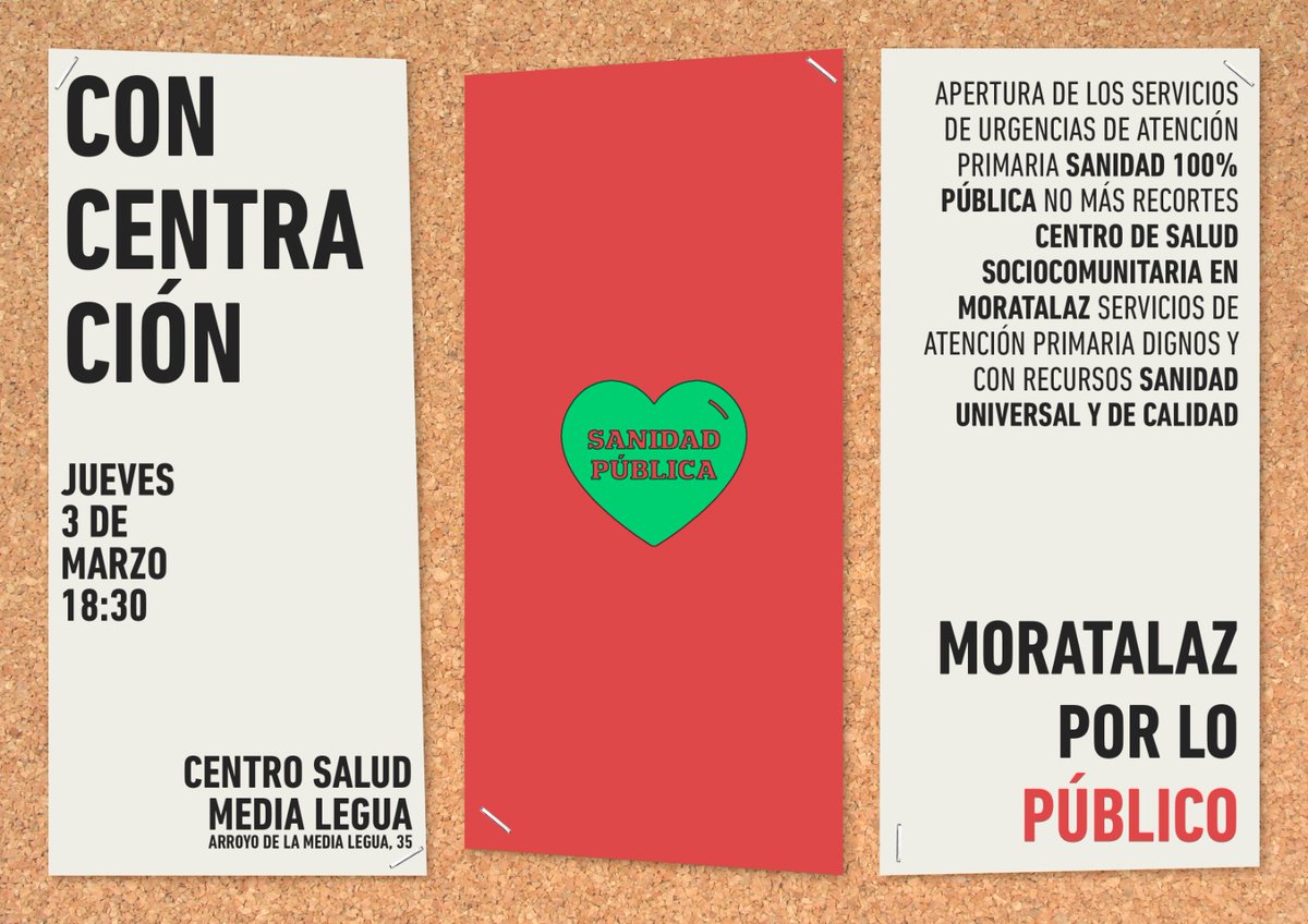📣Próxima concentración 
📅3 de marzo
⏰18:30 h. 
📍Centro de Salud Media Legua
📌Por la #AtenciónPrimaria 
📌Por la reapertura de los #SUAP
📌Por la defensa de la #SanidadPública
¡Os esperamos !