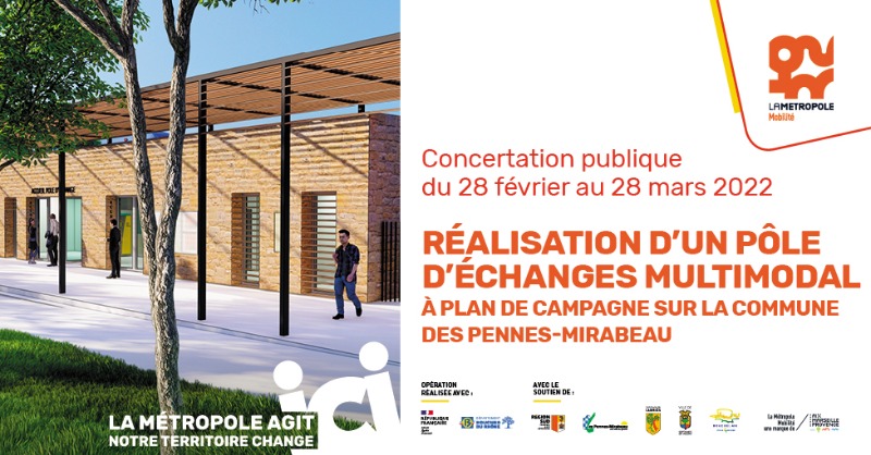 🙋‍♀️🙋‍♂️Appel à participation : concertation publique pour la construction du pôle d’échanges multimodal de Plan de Campagne du 28 février au 28 mars 2022
🚌 Pour plus d'informations et connaître les modalités pour déposer un avis ⤵️
ampmetropole.fr/actualites/Pla…