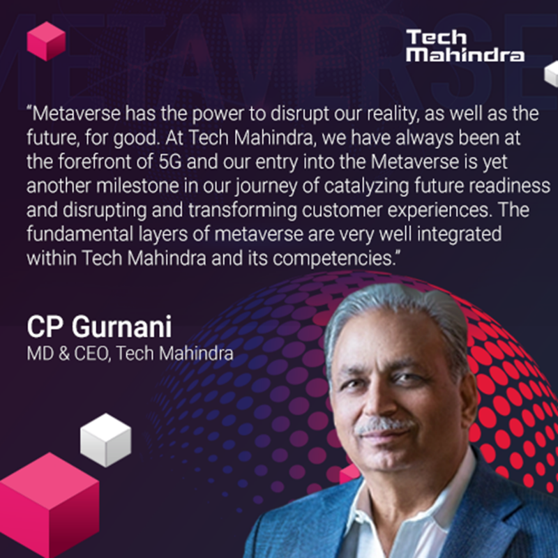 tech_mahindra's tweet photo. Read what our leaders @C_P_Gurnani &amp; @iManishVyas have to say as we gear up to harness the power of Metaverse through #TechMVerse to bring imagination to life and offer futuristic experiences NOW.

Know More: https://t.co/vdaXihmfxS

#TechMAtMWC #MWC2022 #Metaverse