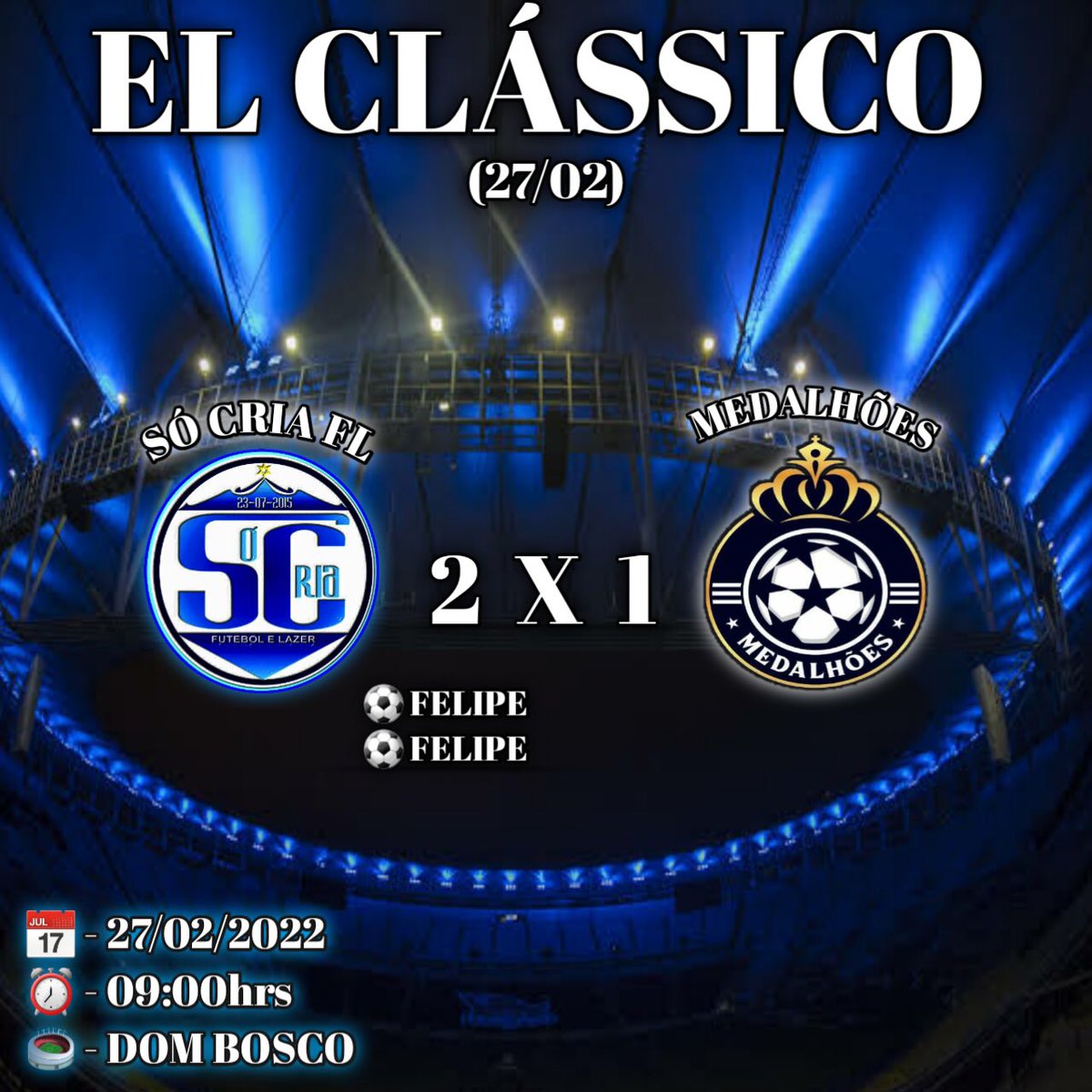 SocriaFL's tweet photo. BOM DIA E UMA ÓTIMA SEMANA A TODOS!💙

Ontem Em Mais Uma Batalha o Só Cria FL Fez Uma Excelente Partida e Conseguiu Virar o Jogo Contra a Forte Equipe Do Medalhões Fc , Agradecer Os Torcedores e Admiradores q Esteve Nos Prestigiando!🙅🏾‍♂️🚀

#2022NossoAno🙌🏾
#MaisUm🙅🏾‍♂️
#PraCimaa🚀 https://t.co/2Jzlj6718q