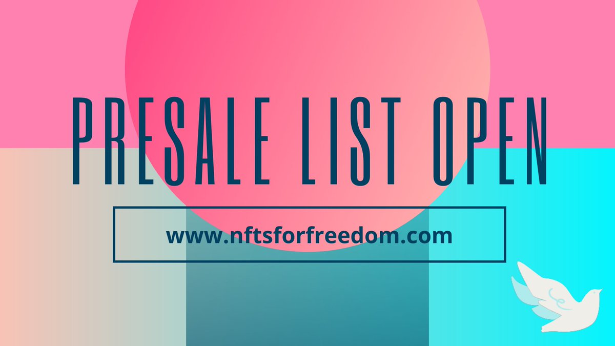 steveryanonline's tweet photo. Our community presale submission list submission is now open.  #nftsforfreedom #NFTcommunity #NFTProject  https://t.co/hxYF3ctqnn https://t.co/7mmWti1FH1
