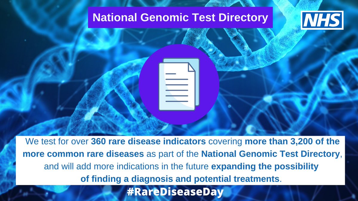 This #RareDiseaseDay2022, we wanted highlight some examples of how the NHS Genomic Medicine Service is playing a key role in providing faster and more accurate diagnoses and more effective treatments for people living with a #RareDisease. #genomics #RareDiseaseDay