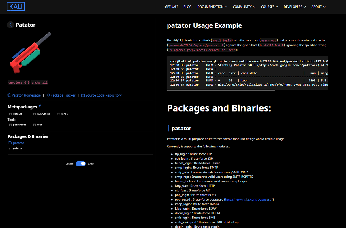 NoriSecurity's tweet photo. ＃Patator
本日もPython, KBとスキマ学習で3時間。Kaliに入っているパスワードクラッキングのPatatorはあまり使われていないようだけど、オンラインクラッキングはHydraがやはり一番なのだろうか。THMでも見掛けなかった。
https://t.co/YWMPZk3eIn https://t.co/Gat2Lw8n2U