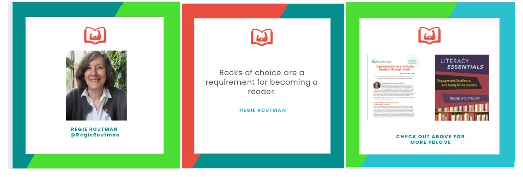 Advocate for readers' choice and identities. "Books of choice are a requirement for becoming a reader." <a href="/regieroutman/">Regie Routman</a> Learn more here via #BMABPD Toolkits: bringmeabook.org/wp-content/upl…