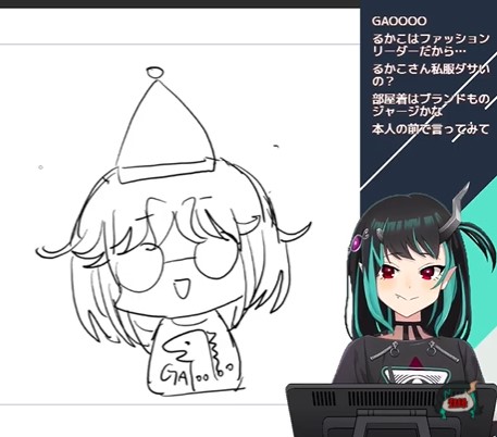 くりしゅの描くるかこちゃんゆるくて最高  #獅子王国 