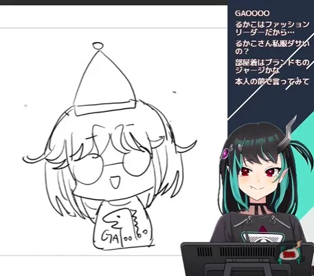 くりしゅの描くるかこちゃんゆるくて最高  #獅子王国 