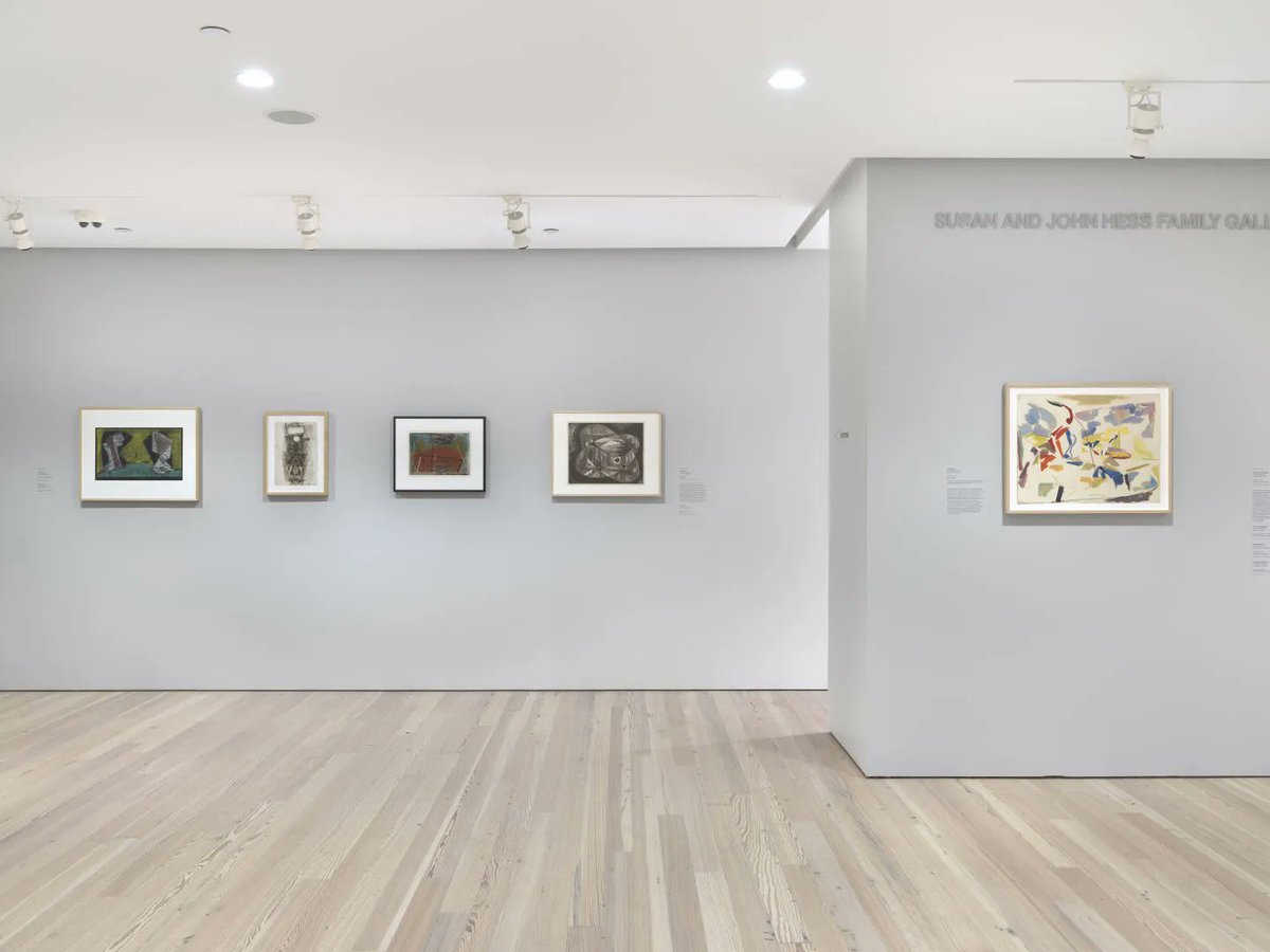 PrintQuarterly's tweet photo. FINAL WEEKS: #LabyrinthOfForms: Women and Abstraction, 1930-1950 at @whitneymuseum exploring #worksonpaper from the permanent collection.
1. Installation view
2. #LeeKrasner (1908-1984), Still Life, 1938. Oil on paper https://t.co/3Q70M6T3Ct