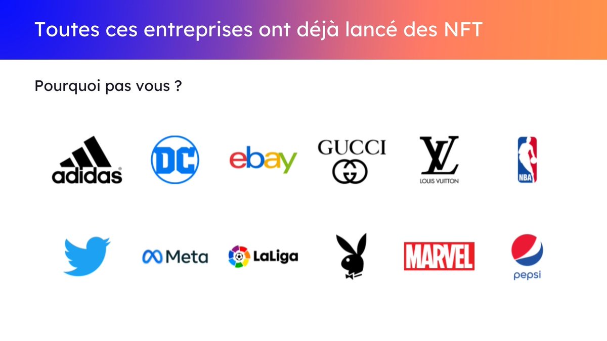CryptAgency's tweet image. Les entreprises ayant lancé des projets NFT en 2021.

Est-ce que vous en connaissez d'autres ?