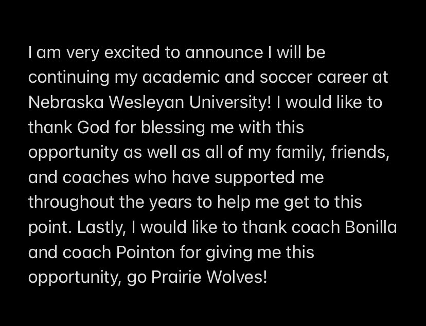GarciaJake7's tweet photo. Committed!! Ready for the next chapter #PWolfNation #HuntWithThePack @NWUMSoccer @SNFC_ECNL @SportingNE_FC @westside_soccer @nebraska_talk https://t.co/2vBMYZK5zq