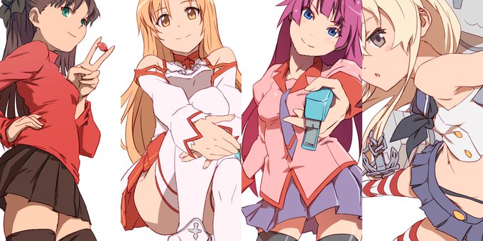 ニーハイいっぱい #今月描いた絵を晒そう 