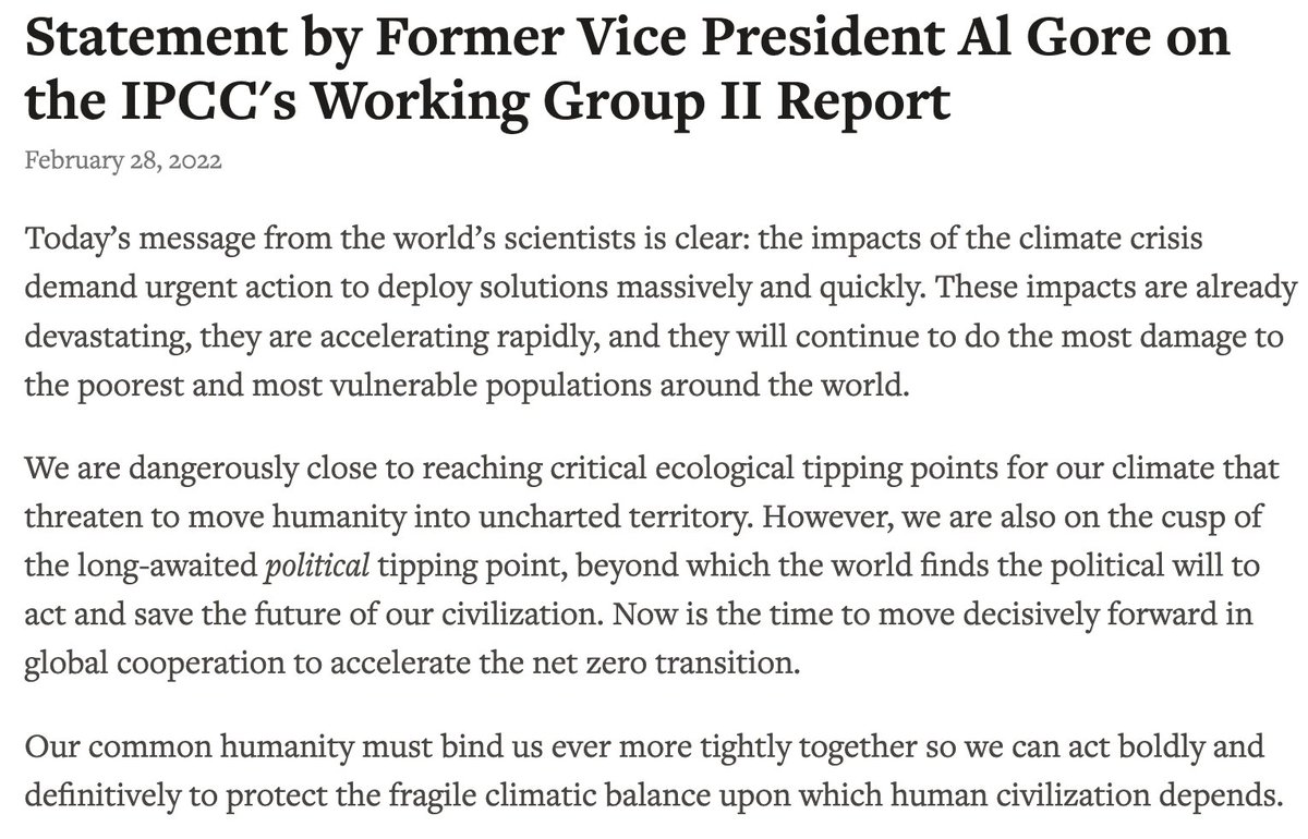 Today’s message from the world's scientists is clear: the impacts of the climate crisis demand urgent action to deploy solutions massively and quickly.
 
Now is the time to move decisively forward in global cooperation to accelerate the net zero transition. #IPCC