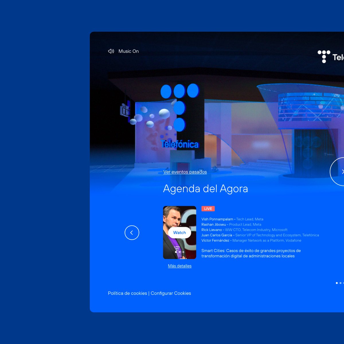 spatialuser's tweet image. 💙Release project 🚀 un nuevo reto junto a los cracks de Virtual Voyagers donde diseñe la #UI/#UX para el ecosistema de productos digitales de #Telefónica, una experiencia para el #MWC22 con una web3D multiusuario. 🔵 Go!!! Les contaré el proceso creativo poco a poco.