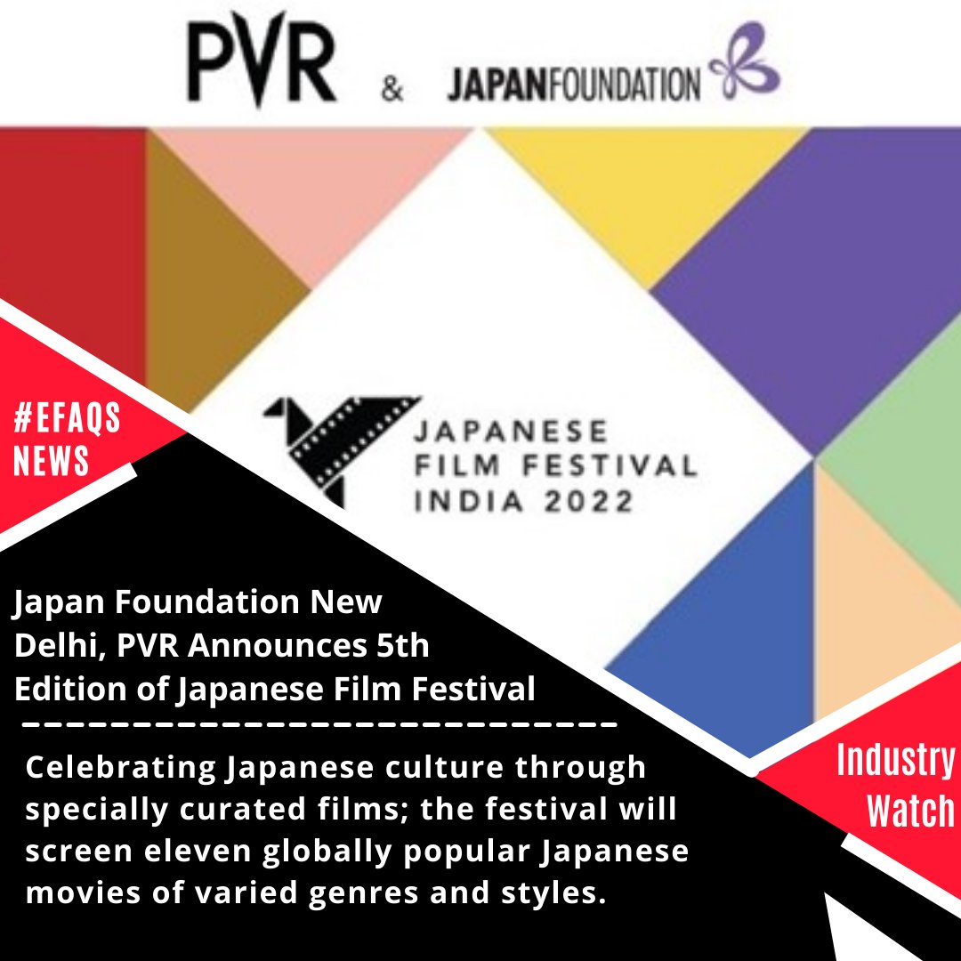 EVENTFAQS's tweet image. .#eventfaqs Media News Update!
@_PVRCinemas  @Japanfoundation
