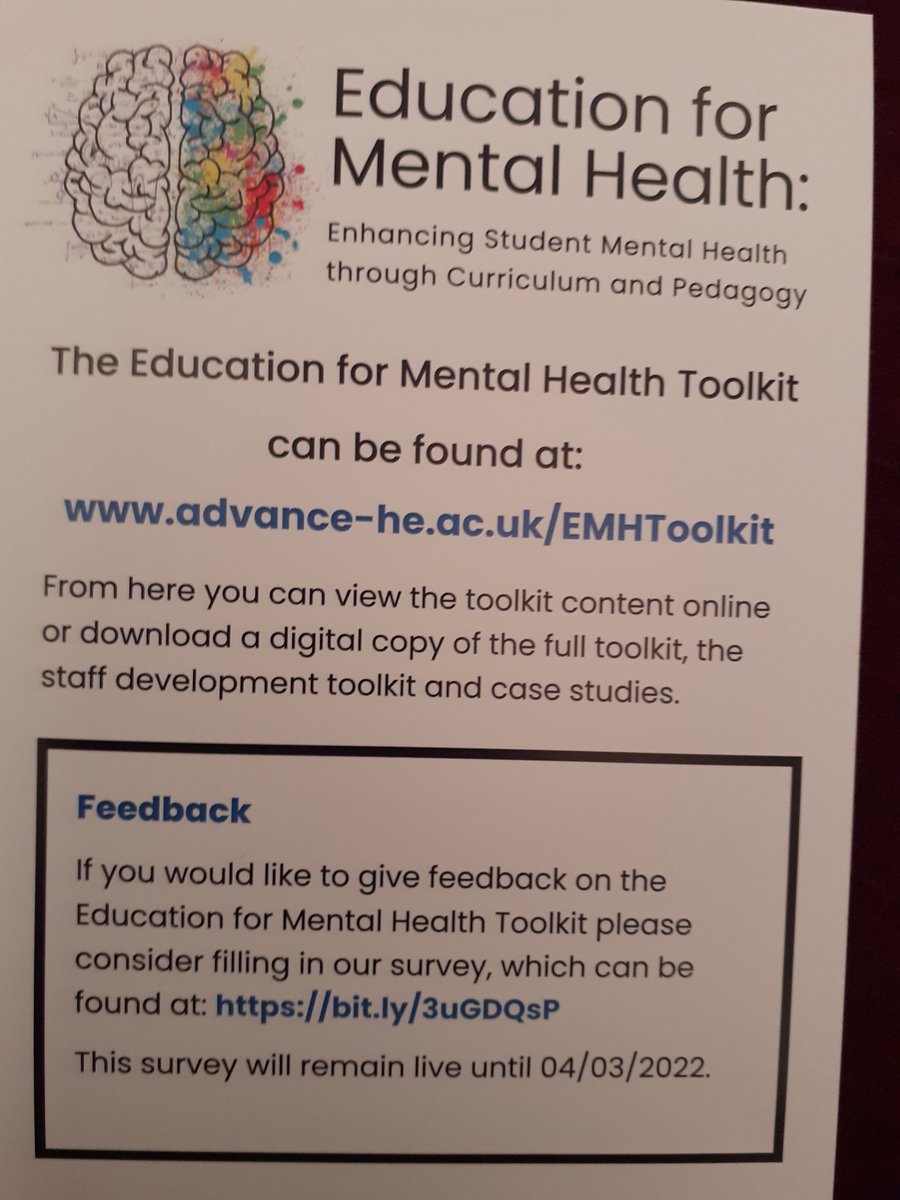 YoonIrons's tweet image. Students mental health matters! Toolkit! #mentalhealth @kckirkman @DerbyUni