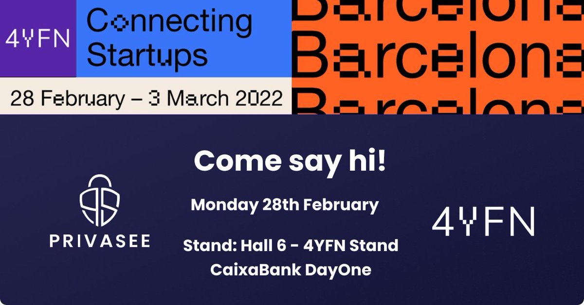 And...we're here! Ready for a day of networking and teaching people about Data Protection! If you want to hear more about what we do or just have a chat, come meet us!

Catch us at Hall 6 - CaixaBank DayOne Stands on Monday (28/02) morning.

Looking forward to the day! 🚀