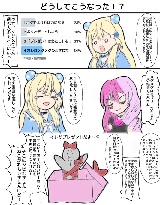 たくさん投票してくれてありがと～😆結果発表! 